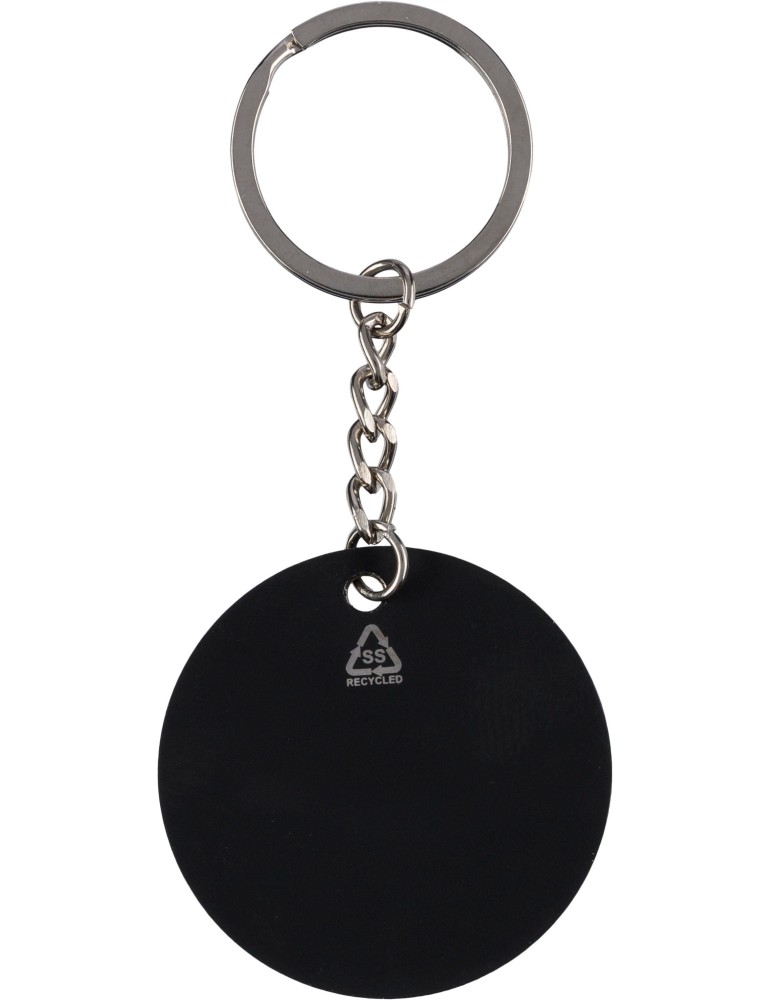 Porte-clés ballon de football en acier inoxydable recyclé Ciro