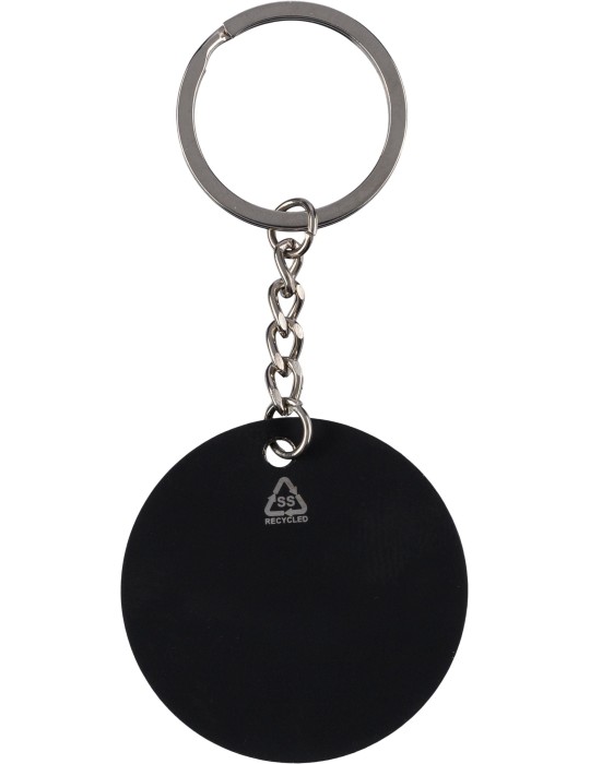 Porte-clés ballon de football en acier inoxydable recyclé Ciro