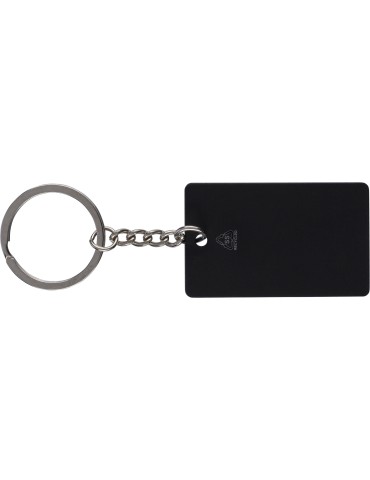 Porte-clés rectangulaire en acier inoxydable recyclé Jax