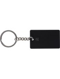 Porte-clés rectangulaire en acier inoxydable recyclé Jax