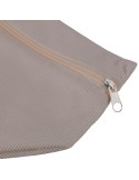 Trousse à maquillage zippée en velours côtelé Tia