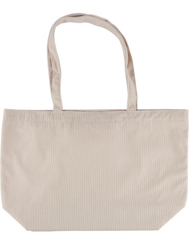 Sac shopping en velours côtelé Tino
