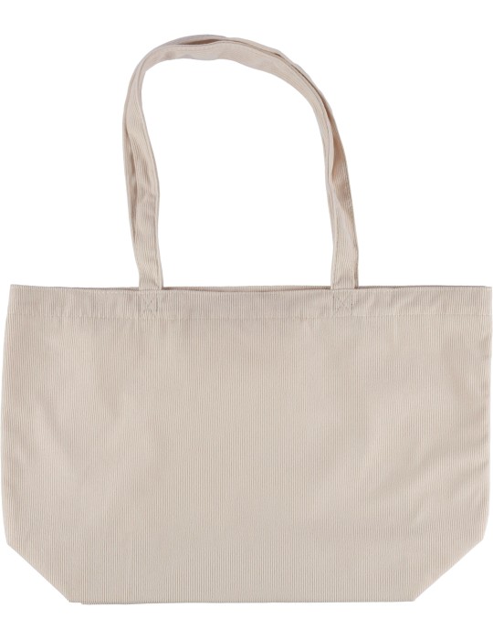 Sac shopping en velours côtelé Tino
