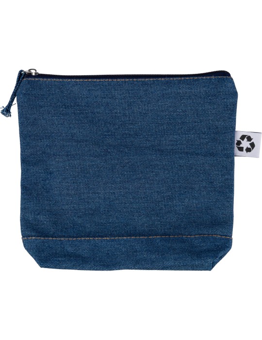 Trousse de maquillage en denim recyclé Orin