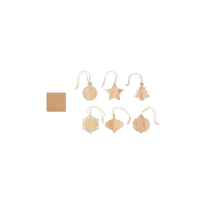 Décorations uniques en bois pour Noël - Cadeaux CHRISET personnalisable avec votre logo