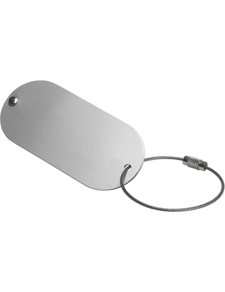Etiquette bagage personnalisable en inox