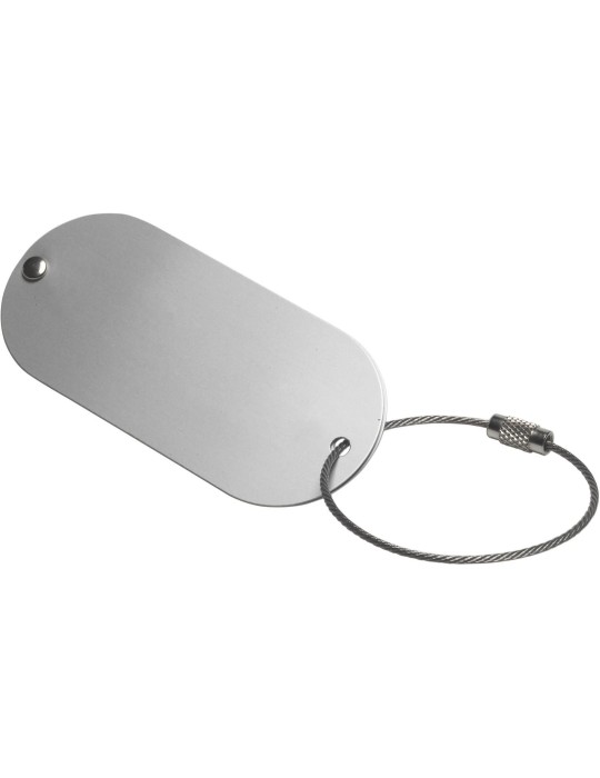 Etiquette bagage personnalisable en inox