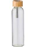 Bouteille en verre 500 ml avec bouchon en bambou personnalisée pas cher -
