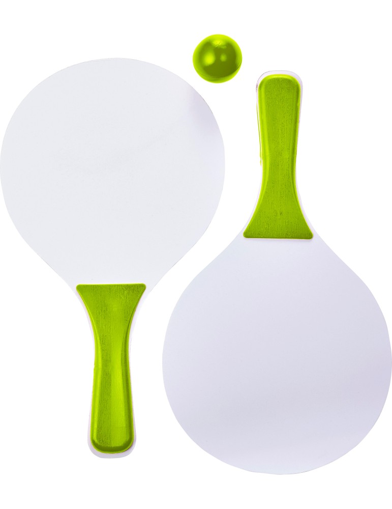 Raquettes de Plage Économiques Personnalisées Eliza - Set de 2 en Bois