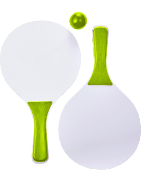 Raquettes de Plage Économiques Personnalisées Eliza - Set de 2 en Bois
