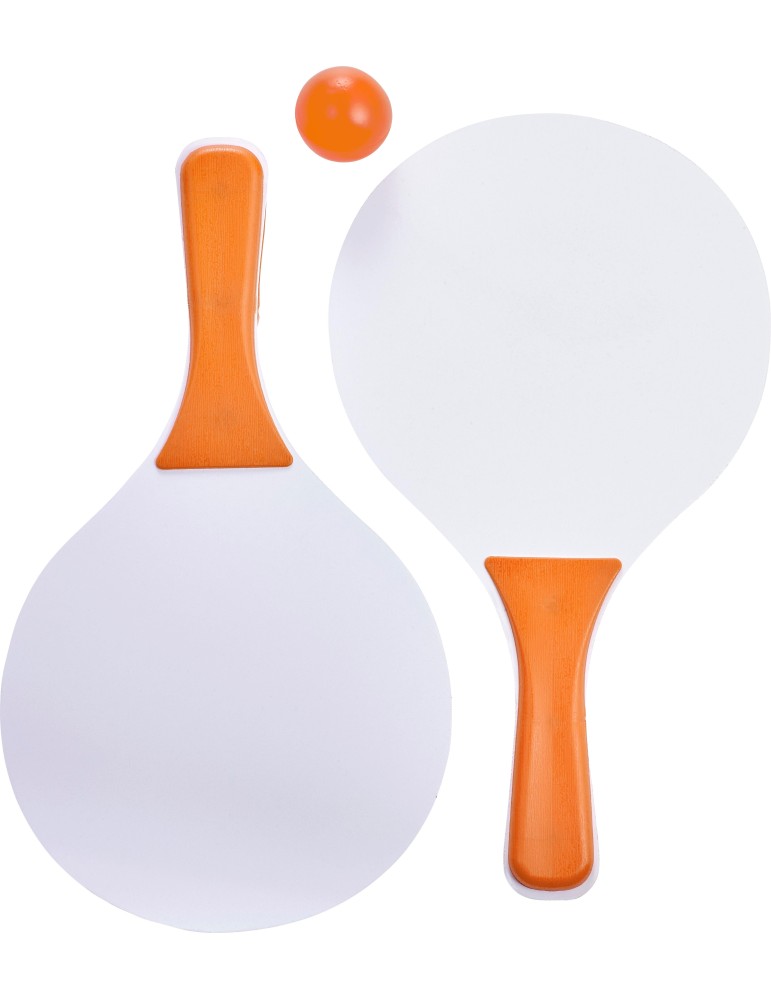 Raquettes de Plage Économiques Personnalisées Eliza - Set de 2 en Bois