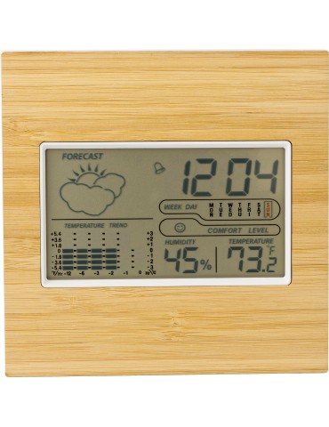 Station Météo Unique en Bambou Lia | Objet Publicitaire