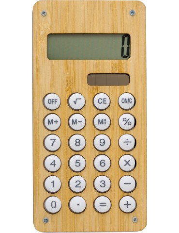 Calculatrice en Bambou Personnalisée pas cher