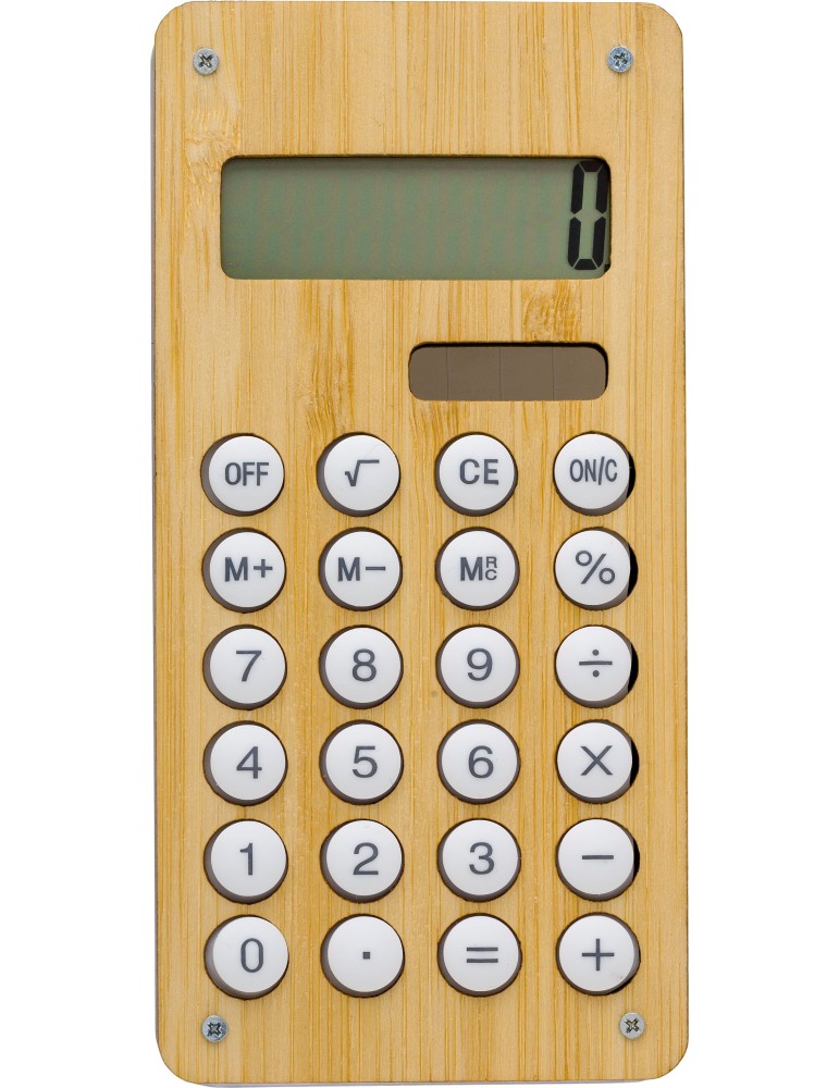 Calculatrice en Bambou Personnalisée pas cher