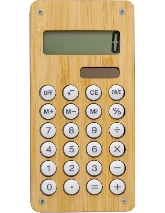 Calculatrice en Bambou Personnalisée pas cher