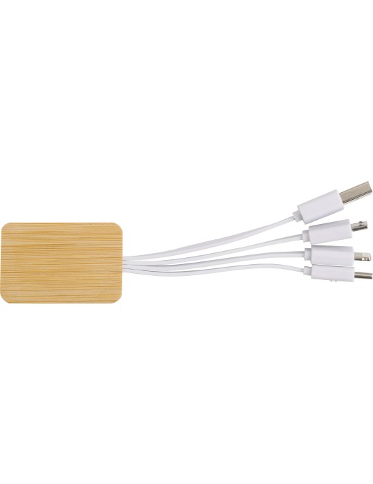 Câble de Charge en Bambou Personnalisé