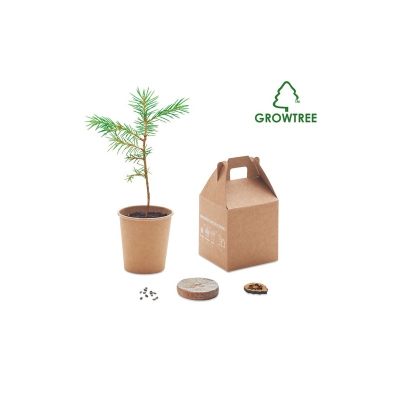 Set Éco-responsable de Graines Personnalisé GROWTREE™ Matières : papier Couleurs : beige