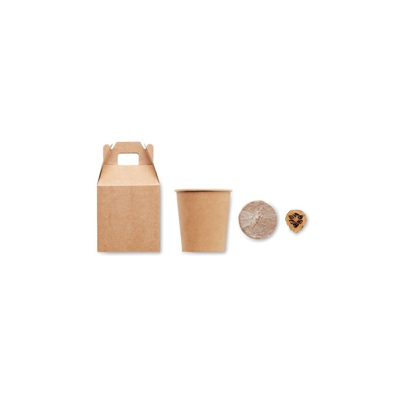 Set Éco-responsable de Graines Personnalisé GROWTREE™ Matières : papier Couleurs : beige personnalisable avec votre logo