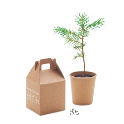 Set Éco-responsable de Graines Personnalisé GROWTREE™ Matières : papier Couleurs : beige cadeau entreprise pas cher