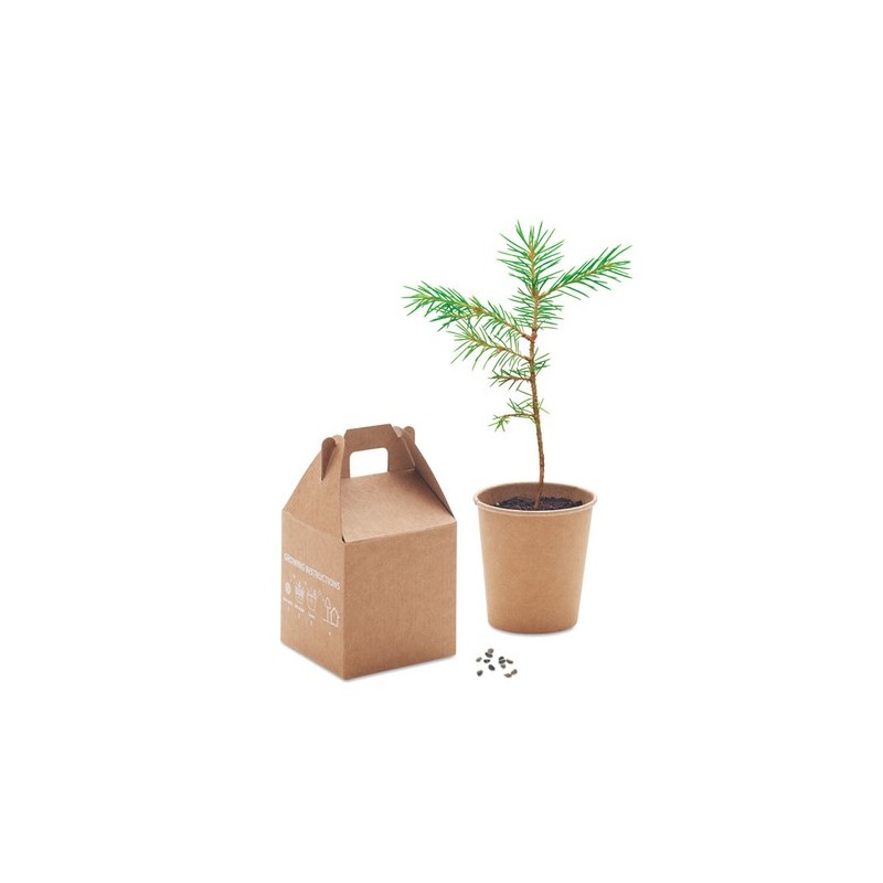 Set Éco-responsable de Graines Personnalisé GROWTREE™ Matières : papier Couleurs : beige cadeau entreprise pas cher