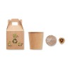 Set Éco-responsable de Graines Personnalisé GROWTREE™ Matières : papier Couleurs : beige marquage laser ultra précis