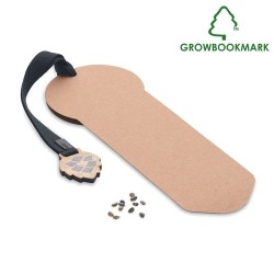 Marque-page personnalisé et pin GROWBOOKMARK™ Matières : papier Couleurs : beige
