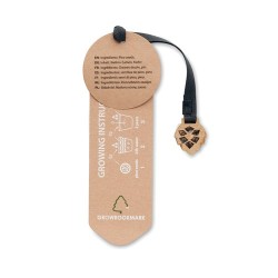 Marque-page personnalisé et pin GROWBOOKMARK™ Matières : papier Couleurs : beige impression haute définition