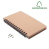 Carnet Éco-responsable Personnalisé GROWNOTEBOOK™ avec Pin Matières : papier Couleurs : beige