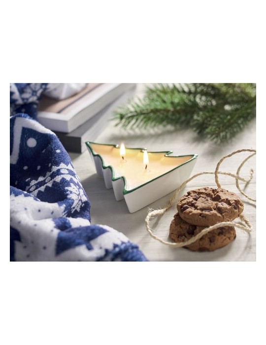 Bougie végétale personnalisée pas cher 60g - Sapin de Noël HOLIFIR