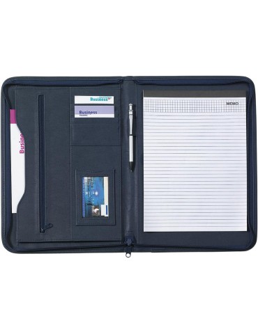 Conférencier A4 zippé en PVC personnalisé Katelyn 2