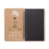 Carnet Éco-responsable Personnalisé GROWNOTEBOOK™ avec Pin Matières : papier Couleurs : beige marquage laser ultra précis