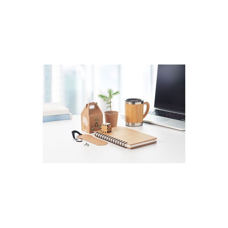 Carnet Éco-responsable Personnalisé GROWNOTEBOOK™ avec Pin Matières : papier Couleurs : beige livraison express 24h 48h