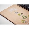 Carnet Éco-responsable Personnalisé GROWNOTEBOOK™ avec Pin Matières : papier Couleurs : beige objet promotionnel éco-responsable