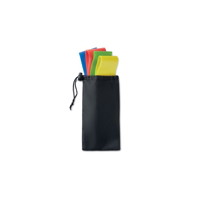 Set de 4 bandes de fitness s TPE FITBAND Matières : TPE Couleurs : noir
