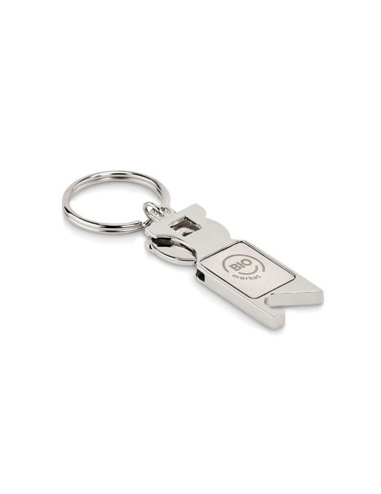 Porte-clés Jeton Euro Personnalisé TOKEU - Accessoire Pratique pas cher