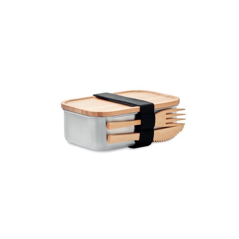 Lunch box  en acier inoxydable 600ml SAVANNA, Sac à dos publicitaire RPET avec lumière COB URBANBACK pas cher Matières : bambou 
