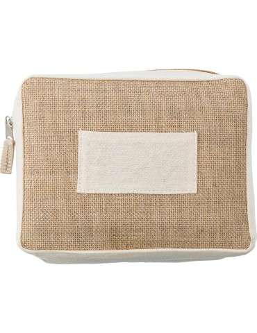 Trousse de Toilette en Jute Personnalisée - Julian, Objets Publicitaires