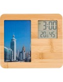 Station Météo en Bambou Personnalisée - Colton, Multifonctionnelle