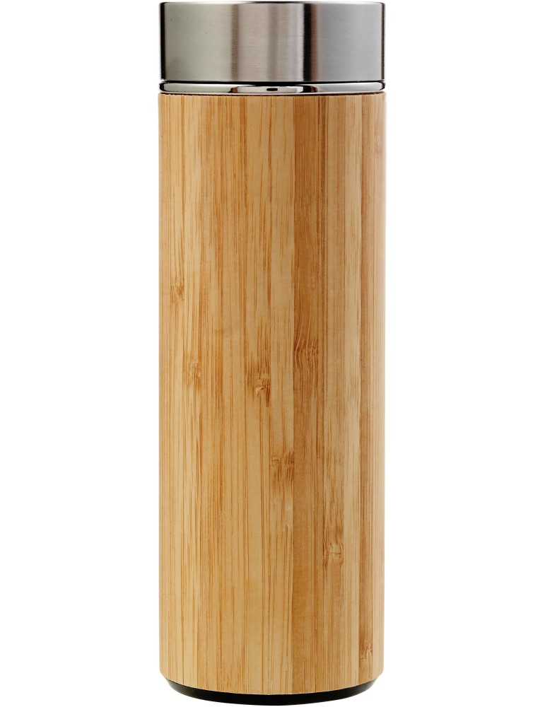 Bouteille isotherme en bambou personnalisée Yara - 420 ml pas cher