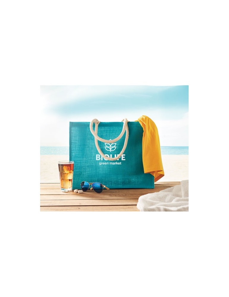 Sac Shopping en Jute AURA et Élégant Personnalisée pas cher