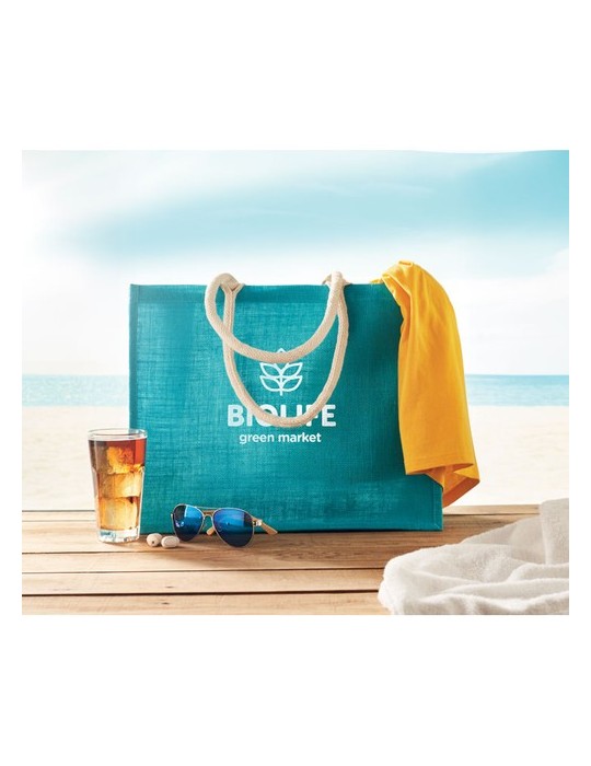 Sac Shopping en Jute AURA et Élégant Personnalisée pas cher