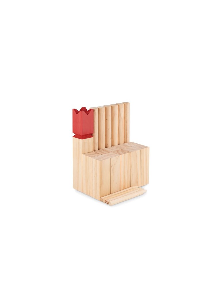 Jeu de Lancer en Bois de Pin KING - Personnalisé Fun et Convivial pas cher
