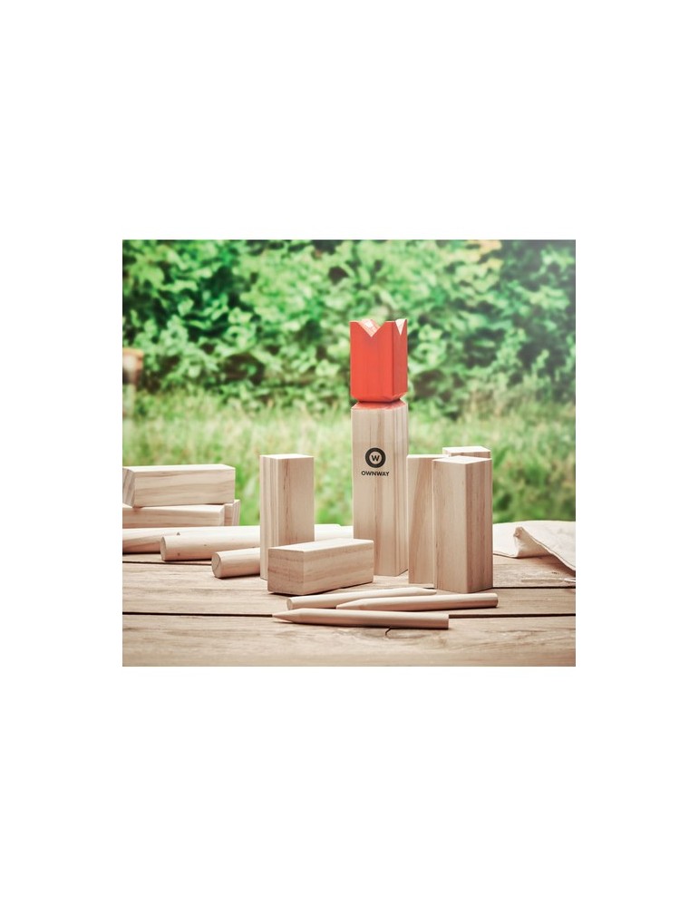 Jeu de Lancer en Bois de Pin KING - Personnalisé Fun et Convivial pas cher