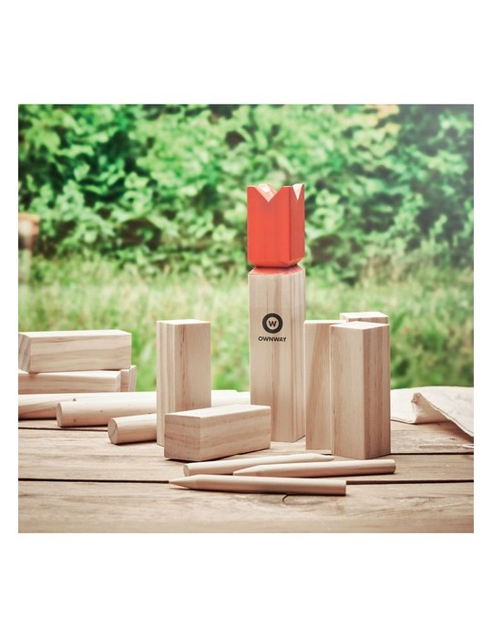 Jeu de Lancer en Bois de Pin KING - Personnalisé Fun et Convivial pas cher