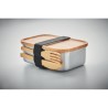Lunch box  en acier inoxydable 600ml SAVANNA, Sac à dos publicitaire RPET avec lumière COB URBANBACK pas cher Matières : bambou 