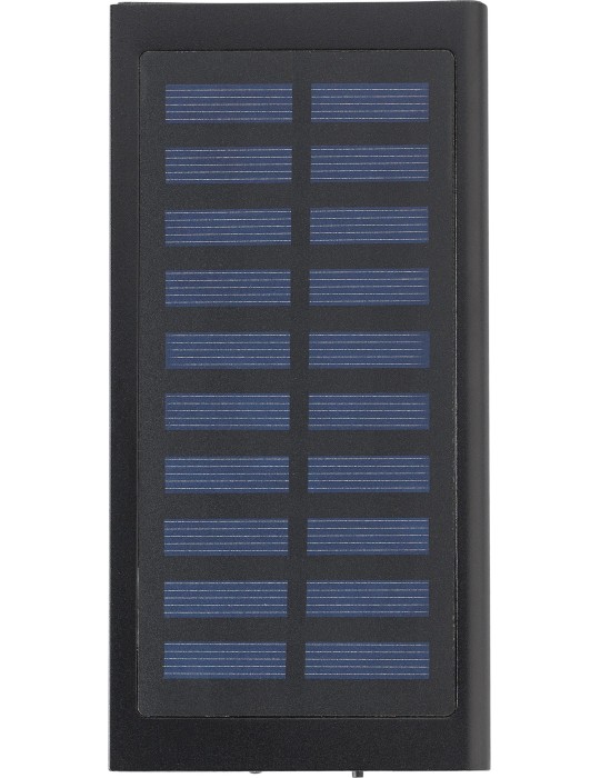 Power bank solaire en aluminium 8 000mAh - Adriana
