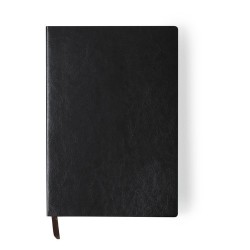 Bloc Notes Personnalisé Éco-responsable Paldon - Papeterie Matières : PU Couleurs : noir cadeau entreprise pas cher