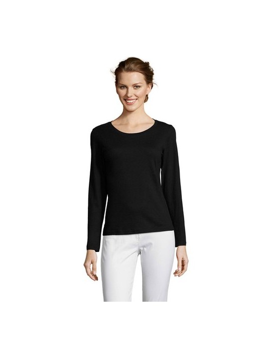 T-shirt Manches Longues Personnalisé Majestic - 100% Coton pas cher