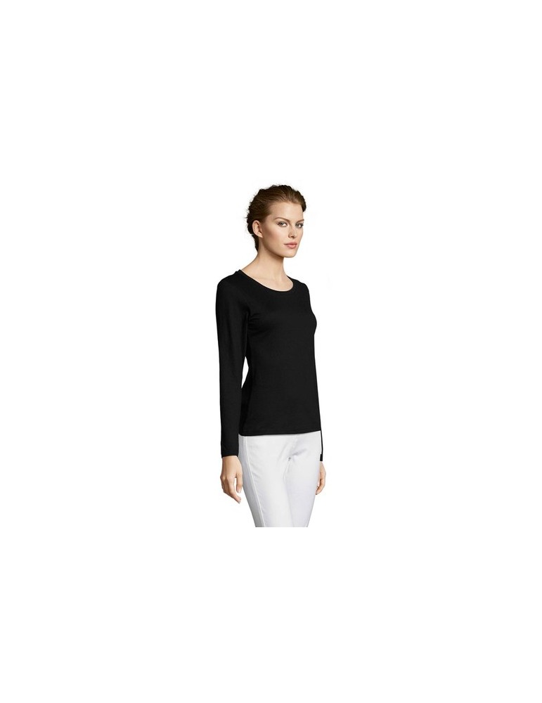 T-shirt Manches Longues Personnalisé Majestic - 100% Coton pas cher