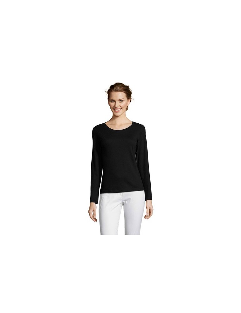 T-shirt Manches Longues Personnalisé Majestic - 100% Coton pas cher